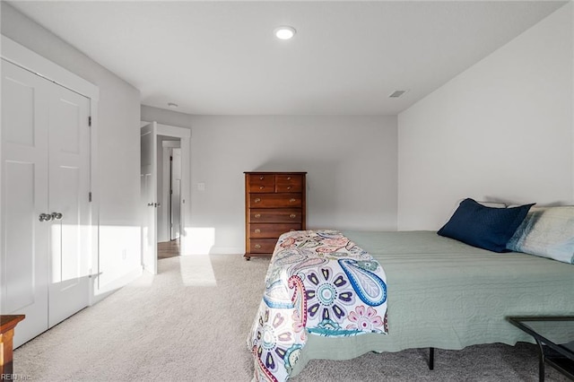 view of carpeted bedroom