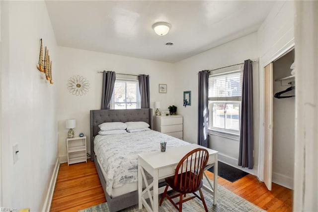 bedroom featuring hardwood / wood-style flooring