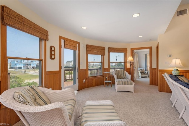 view of carpeted living room