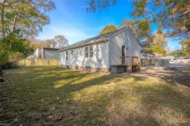 exterior space with a lawn