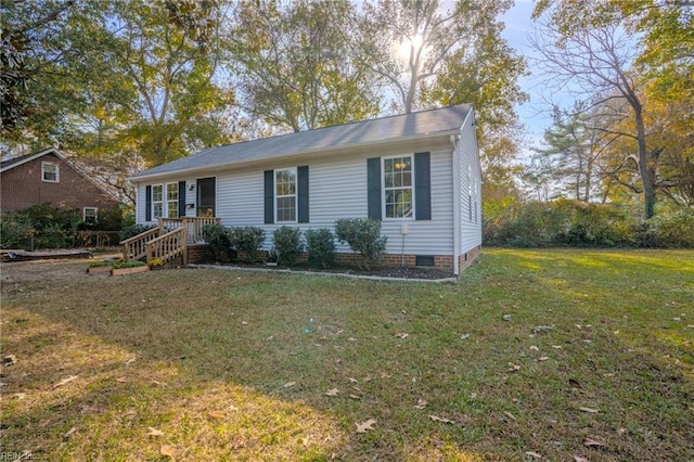 view of front of house with a front yard