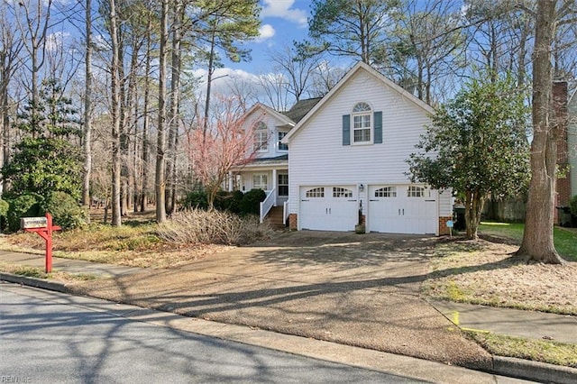 front facade featuring a garage