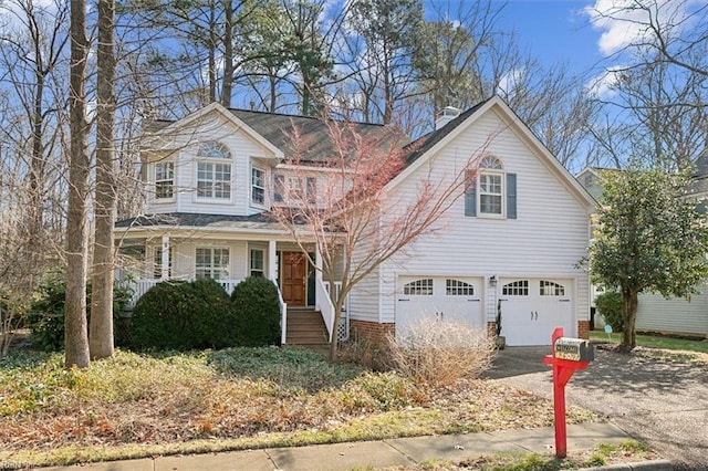 front of property featuring a garage