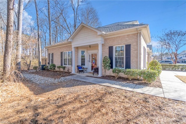 view of front of property featuring central AC