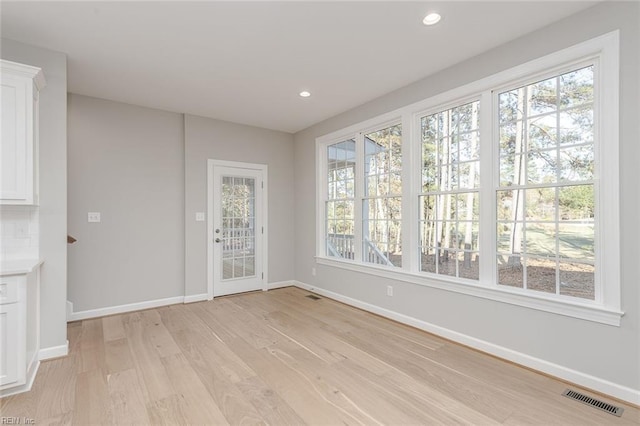 interior space featuring light hardwood / wood-style floors