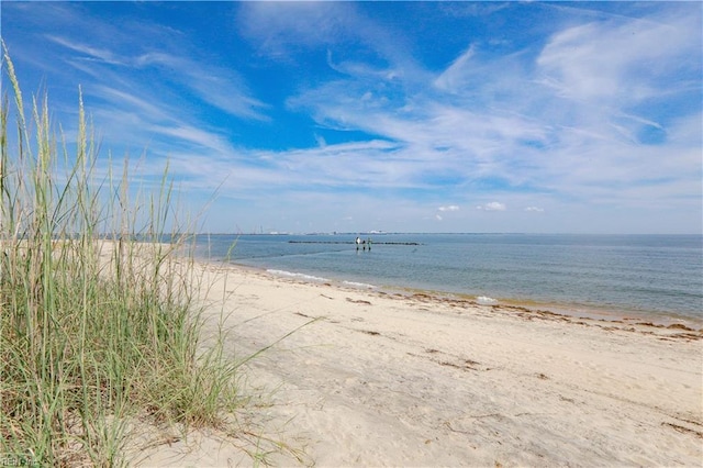 property view of water with a view of the beach