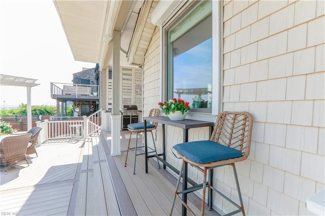 balcony with a grill