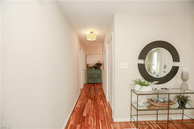 hall featuring hardwood / wood-style floors