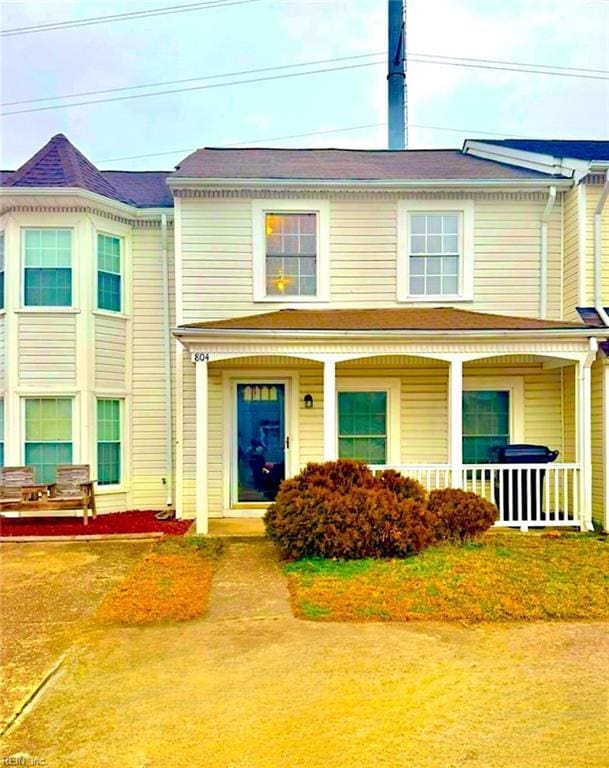 view of front of house with covered porch