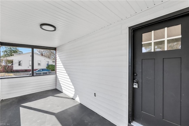 entrance to property with a porch