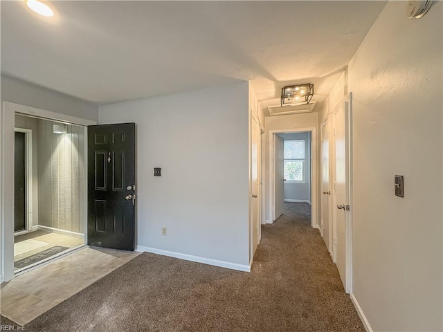 interior space featuring carpet floors