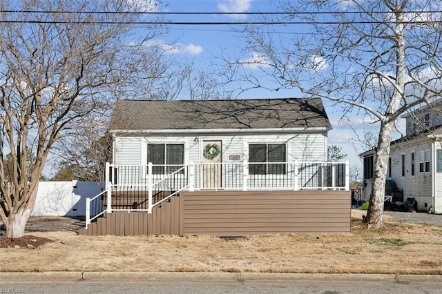 view of bungalow-style home