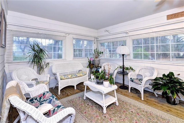 view of sunroom