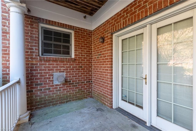 balcony with french doors