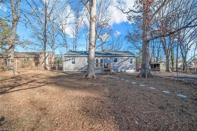 view of rear view of property