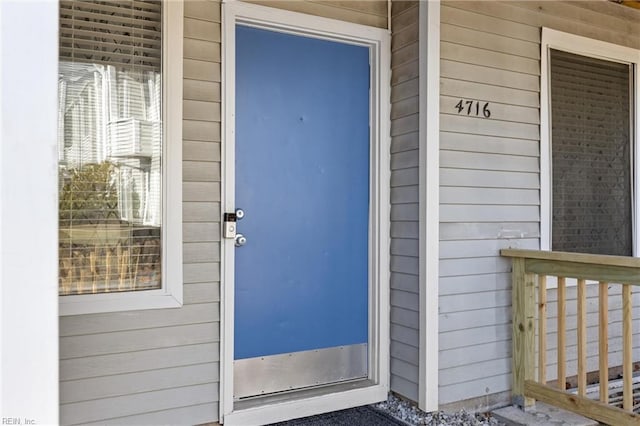 view of doorway to property