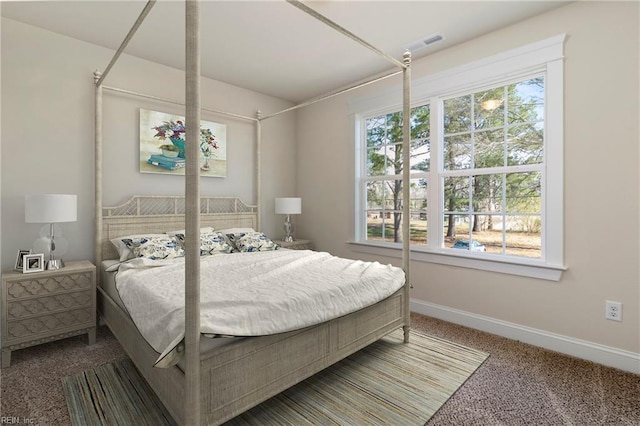 bedroom with carpet floors