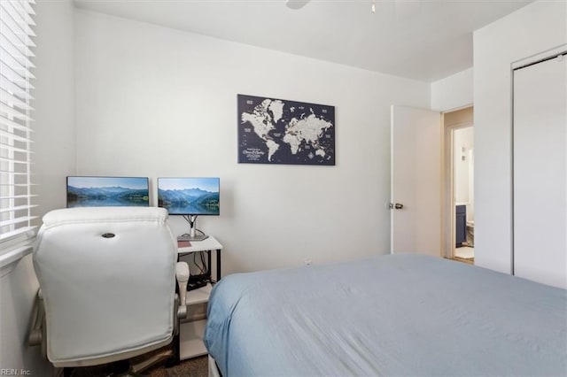 bedroom featuring a closet