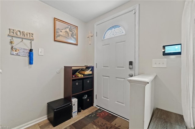 entryway featuring hardwood / wood-style floors