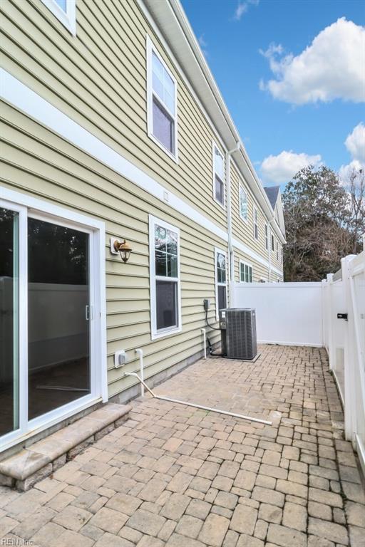 view of patio / terrace featuring central AC