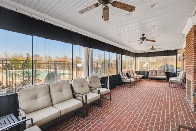 view of sunroom