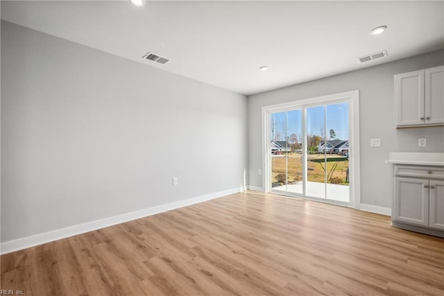 interior space featuring light hardwood / wood-style floors