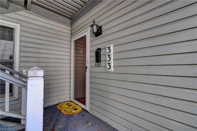 view of doorway to property