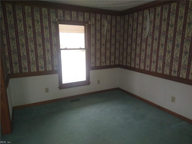 spare room featuring carpet flooring