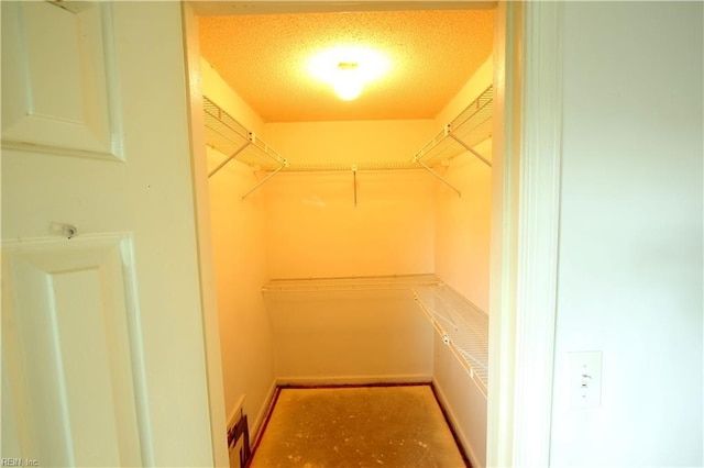 view of walk in closet