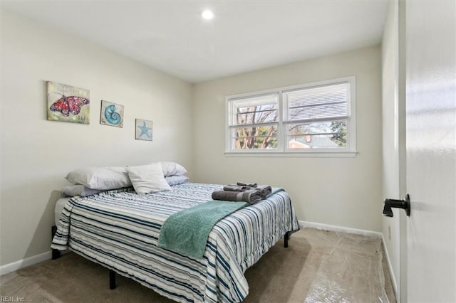 bedroom with carpet floors