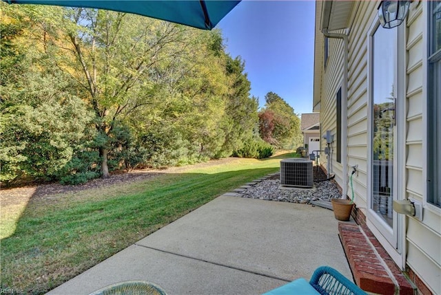 view of patio / terrace with central AC