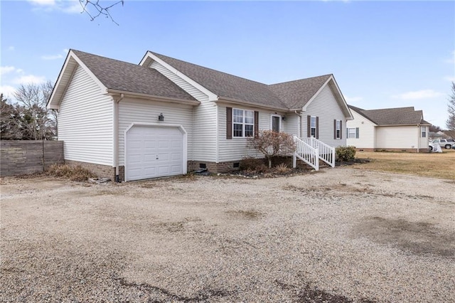 ranch-style house with a garage