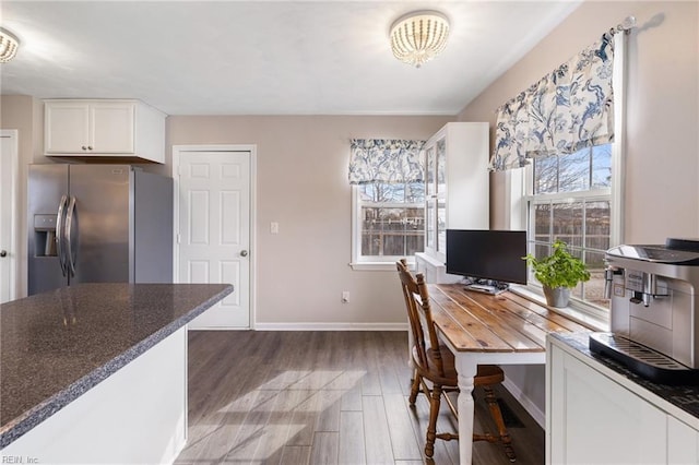 office featuring dark hardwood / wood-style flooring