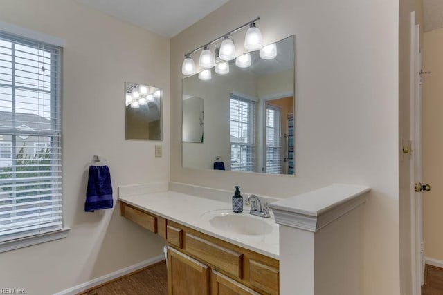 bathroom with vanity