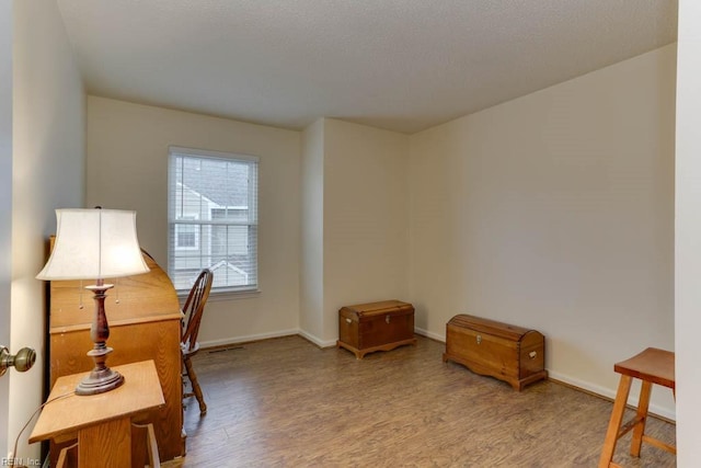 living area featuring light wood-type flooring