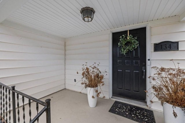 view of doorway to property