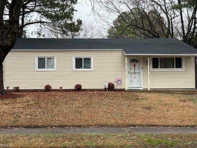 view of single story home