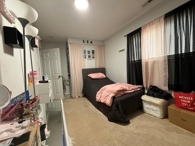 view of carpeted bedroom