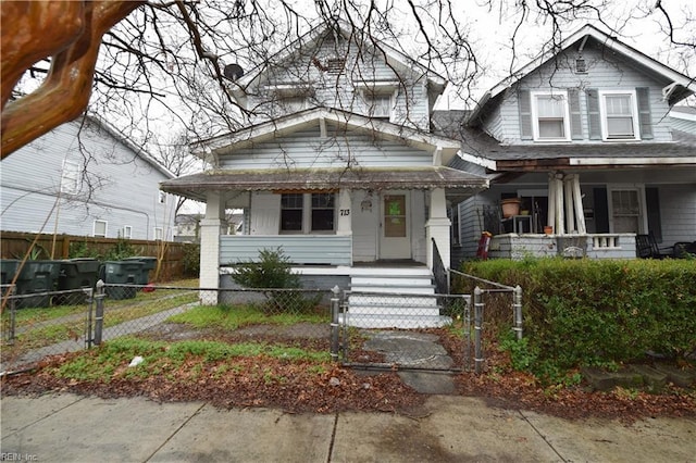 bungalow-style house featuring covered porch