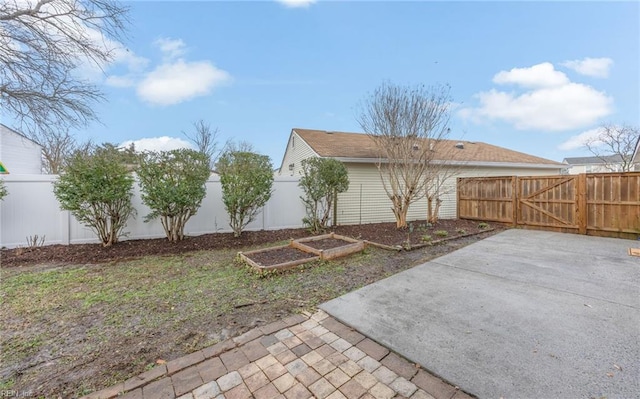 view of yard with a patio area