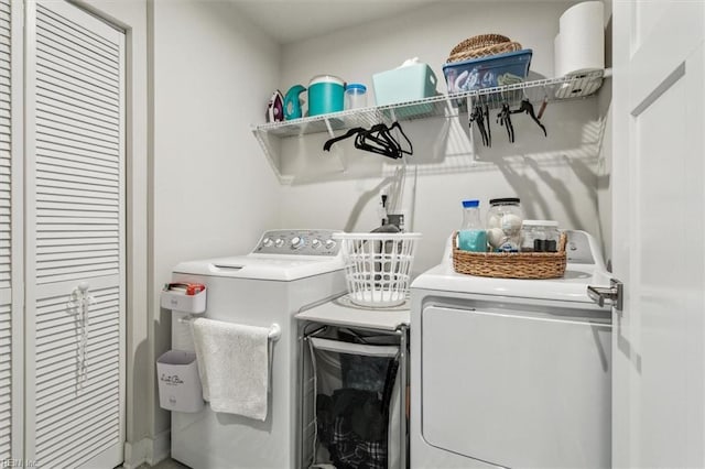 laundry area with washer and dryer