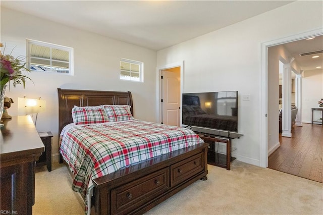 view of carpeted bedroom