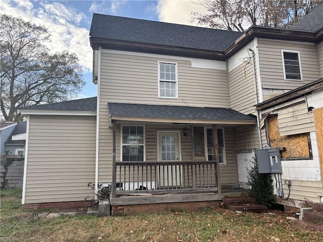 view of front of property with covered porch