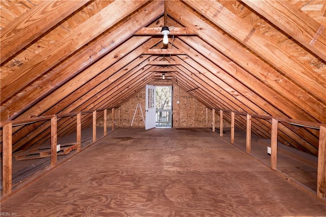 view of attic