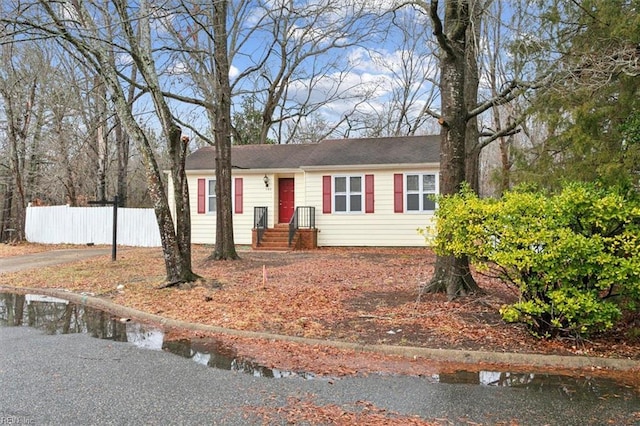 view of ranch-style home