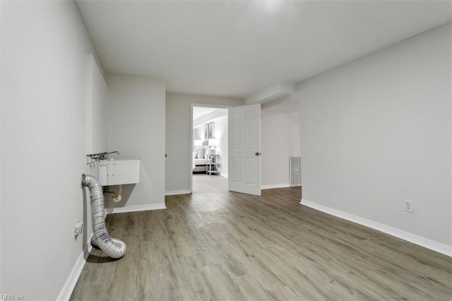 interior space featuring light wood-type flooring