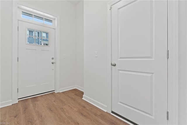 entryway featuring light hardwood / wood-style floors