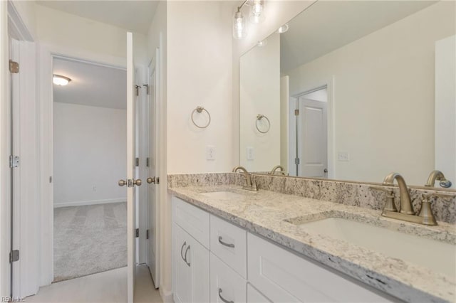 bathroom with vanity