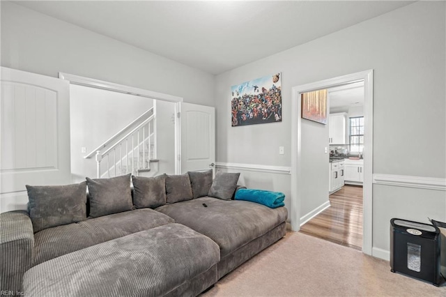 view of carpeted living room