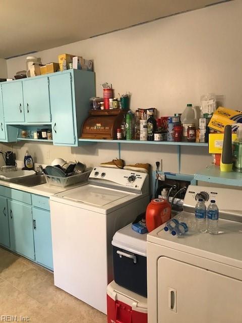 laundry area featuring washer / clothes dryer and sink